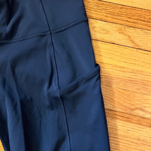 Lululemon Leggings Womens 6 Fast Free Crop Blue Nulux W6AS5S Pockets - Picture 3 of 11